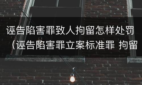 诬告陷害罪致人拘留怎样处罚（诬告陷害罪立案标准罪 拘留）