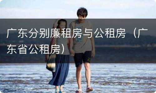 广东分别廉租房与公租房（广东省公租房）