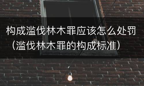 构成滥伐林木罪应该怎么处罚（滥伐林木罪的构成标准）