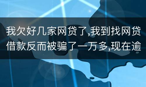 我欠好几家网贷了,我到找网贷借款反而被骗了一万多,现在逾期了好几家了,我给怎么办