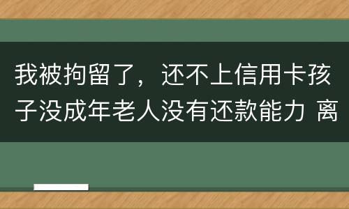 我被拘留了，还不上信用卡孩子没成年老人没有还款能力 离异