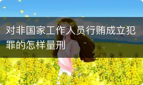 对非国家工作人员行贿成立犯罪的怎样量刑