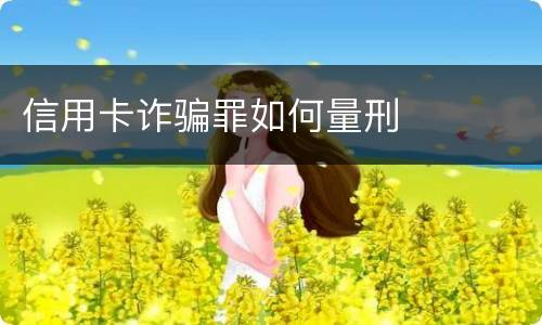 信用卡诈骗罪如何量刑