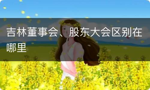 吉林董事会、股东大会区别在哪里