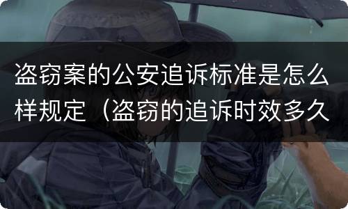 盗窃案的公安追诉标准是怎么样规定（盗窃的追诉时效多久）