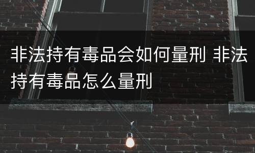 非法持有毒品会如何量刑 非法持有毒品怎么量刑