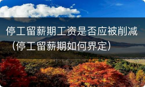 停工留薪期工资是否应被削减（停工留薪期如何界定）