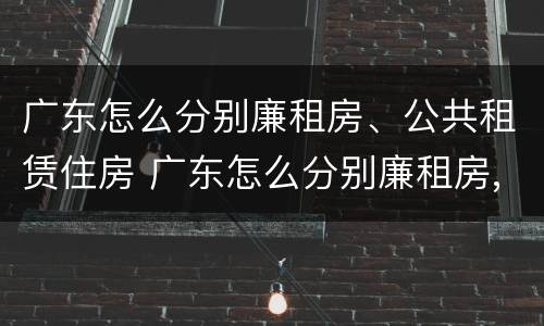 广东怎么分别廉租房、公共租赁住房 广东怎么分别廉租房,公共租赁住房呢