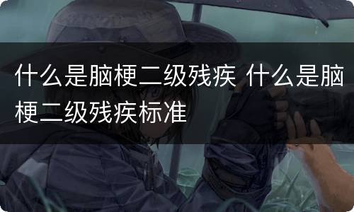 什么是脑梗二级残疾 什么是脑梗二级残疾标准