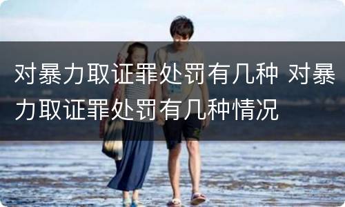 对暴力取证罪处罚有几种 对暴力取证罪处罚有几种情况