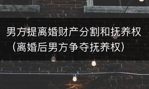 男方提离婚财产分割和抚养权（离婚后男方争夺抚养权）
