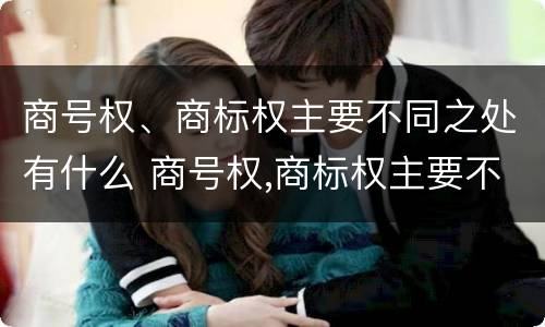 商号权、商标权主要不同之处有什么 商号权,商标权主要不同之处有什么特点