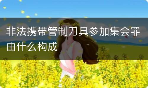 非法携带管制刀具参加集会罪由什么构成