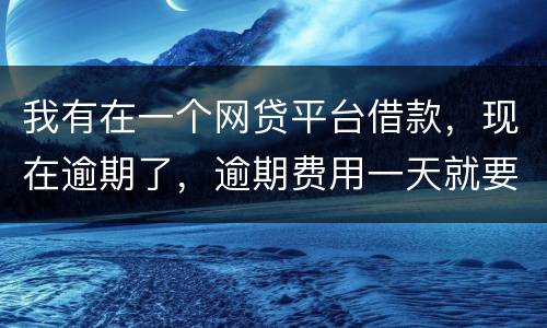 我有在一个网贷平台借款，现在逾期了，逾期费用一天就要高达140