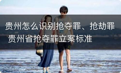 贵州怎么识别抢夺罪、抢劫罪 贵州省抢夺罪立案标准