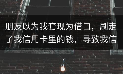 朋友以为我套现为借口，刷走了我信用卡里的钱，导致我信用卡透支，这应该怎么办