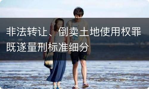 非法转让、倒卖土地使用权罪既遂量刑标准细分