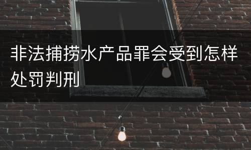 非法捕捞水产品罪会受到怎样处罚判刑