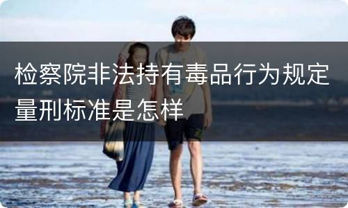 检察院非法持有毒品行为规定量刑标准是怎样