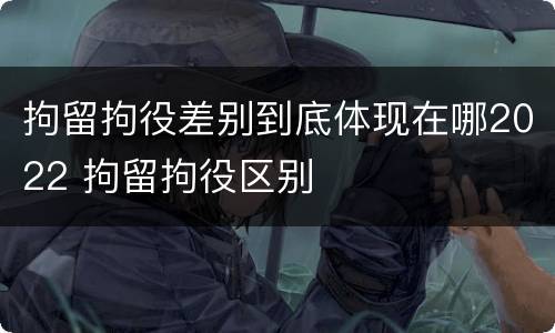 拘留拘役差别到底体现在哪2022 拘留拘役区别