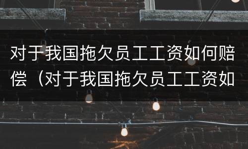 对于我国拖欠员工工资如何赔偿（对于我国拖欠员工工资如何赔偿最新规定）