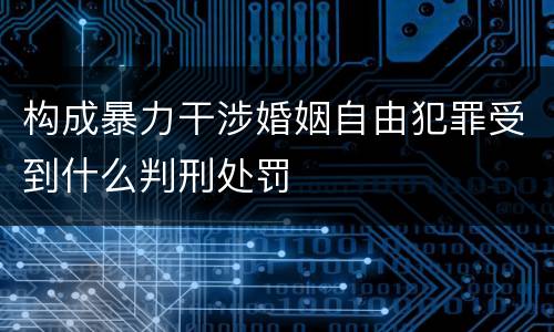 构成暴力干涉婚姻自由犯罪受到什么判刑处罚