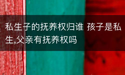 私生子的抚养权归谁 孩子是私生,父亲有抚养权吗