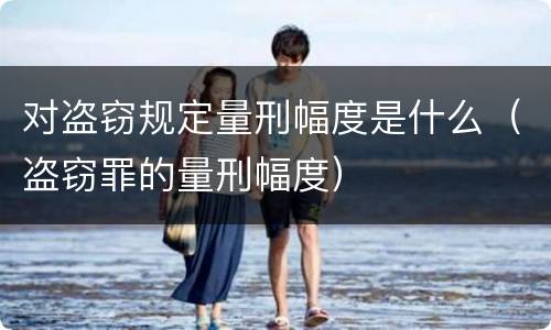 对盗窃规定量刑幅度是什么（盗窃罪的量刑幅度）