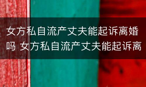 女方私自流产丈夫能起诉离婚吗 女方私自流产丈夫能起诉离婚吗