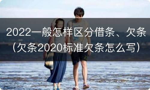 2022一般怎样区分借条、欠条（欠条2020标准欠条怎么写）