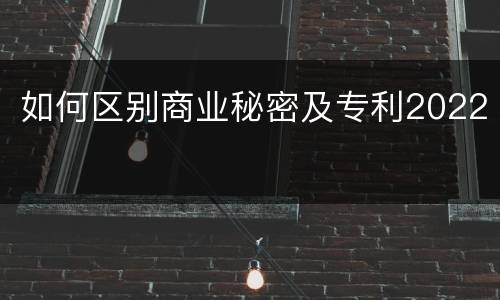 如何区别商业秘密及专利2022