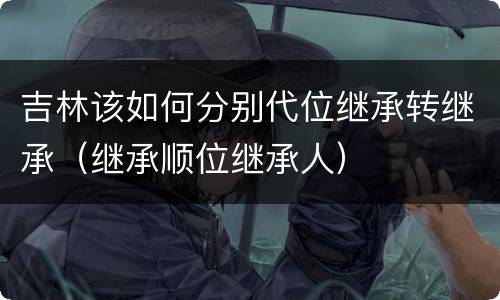 吉林该如何分别代位继承转继承（继承顺位继承人）