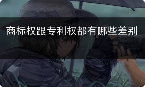商标权跟专利权都有哪些差别