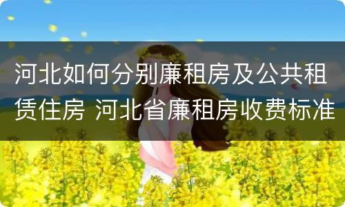 河北如何分别廉租房及公共租赁住房 河北省廉租房收费标准
