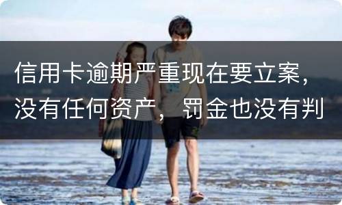 信用卡逾期严重现在要立案，没有任何资产，罚金也没有判刑出来后怎么处理
