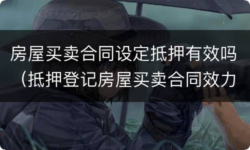 房屋买卖合同设定抵押有效吗（抵押登记房屋买卖合同效力）