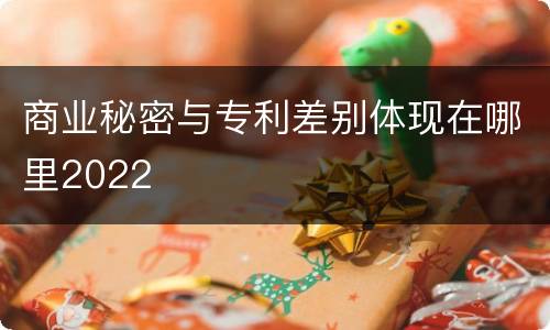 商业秘密与专利差别体现在哪里2022