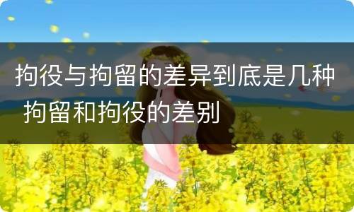 拘役与拘留的差异到底是几种 拘留和拘役的差别
