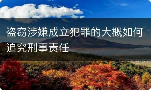 盗窃涉嫌成立犯罪的大概如何追究刑事责任