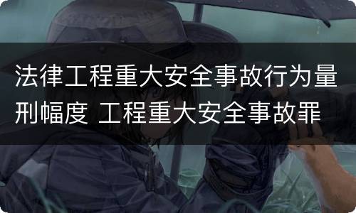 法律工程重大安全事故行为量刑幅度 工程重大安全事故罪 判例