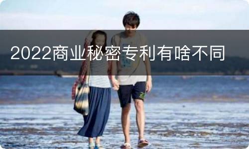 2022商业秘密专利有啥不同