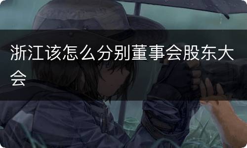 浙江该怎么分别董事会股东大会
