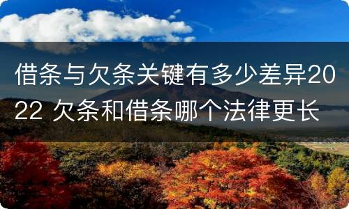 借条与欠条关键有多少差异2022 欠条和借条哪个法律更长