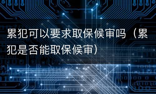 累犯可以要求取保候审吗（累犯是否能取保候审）