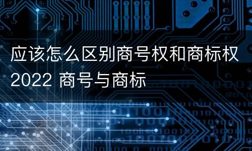 应该怎么区别商号权和商标权2022 商号与商标
