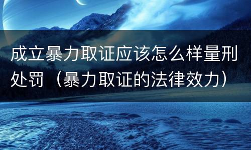 成立暴力取证应该怎么样量刑处罚（暴力取证的法律效力）