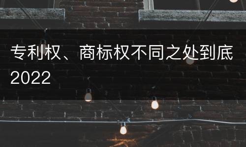 专利权、商标权不同之处到底2022