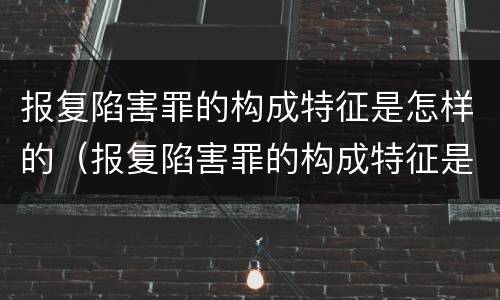报复陷害罪的构成特征是怎样的（报复陷害罪的构成特征是怎样的呢）