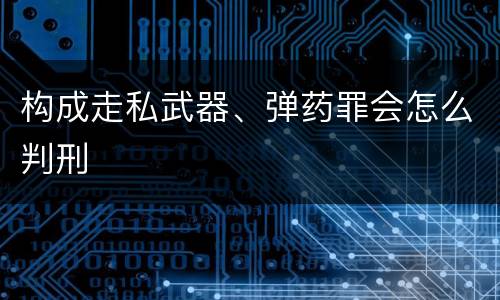 构成走私武器、弹药罪会怎么判刑