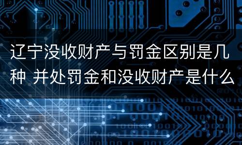 辽宁没收财产与罚金区别是几种 并处罚金和没收财产是什么意思